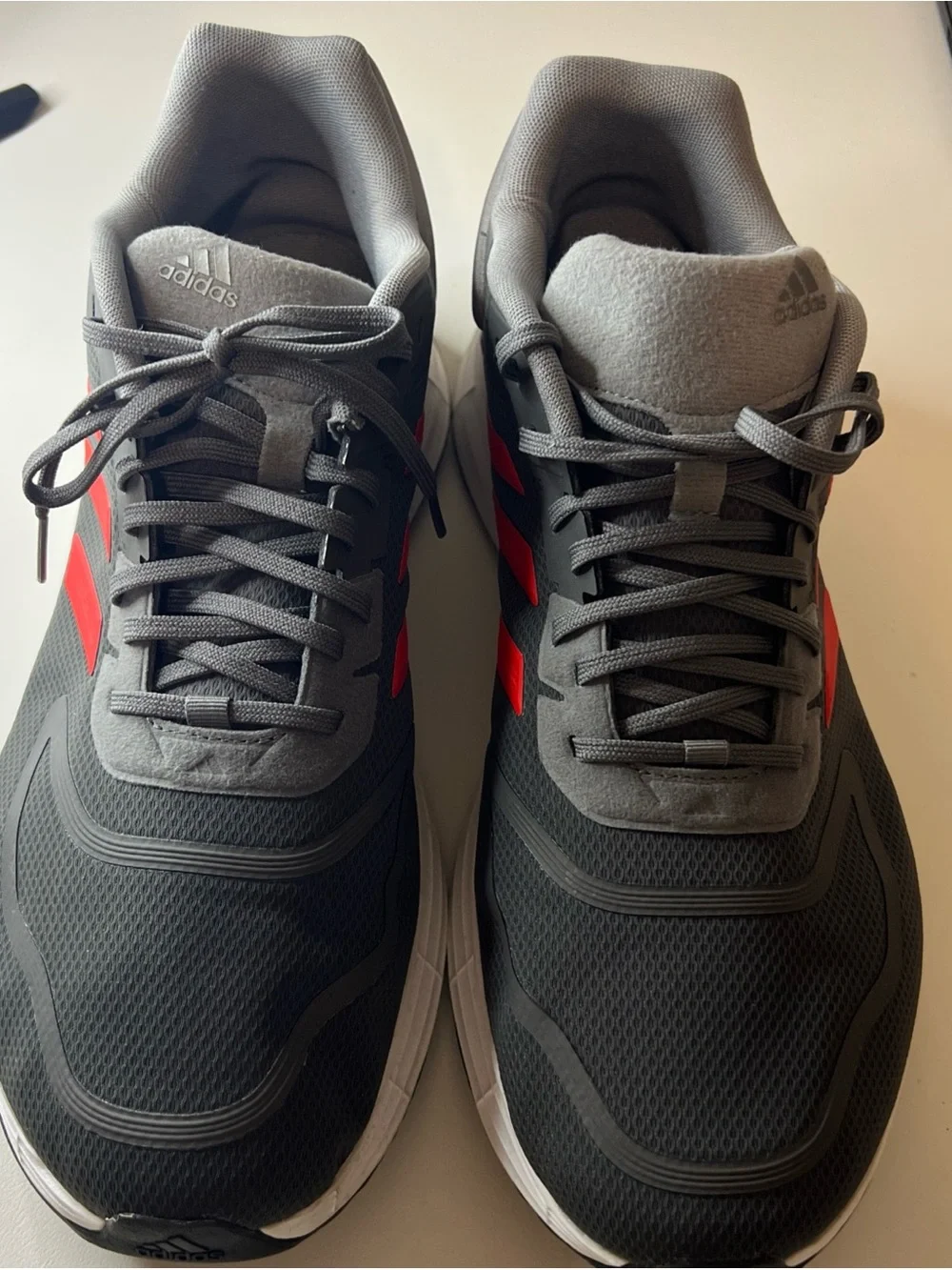 Adidas Duramo SL Men’s Running Shoes Gray/Red Lightmotion Size 12 Athletic Sneak